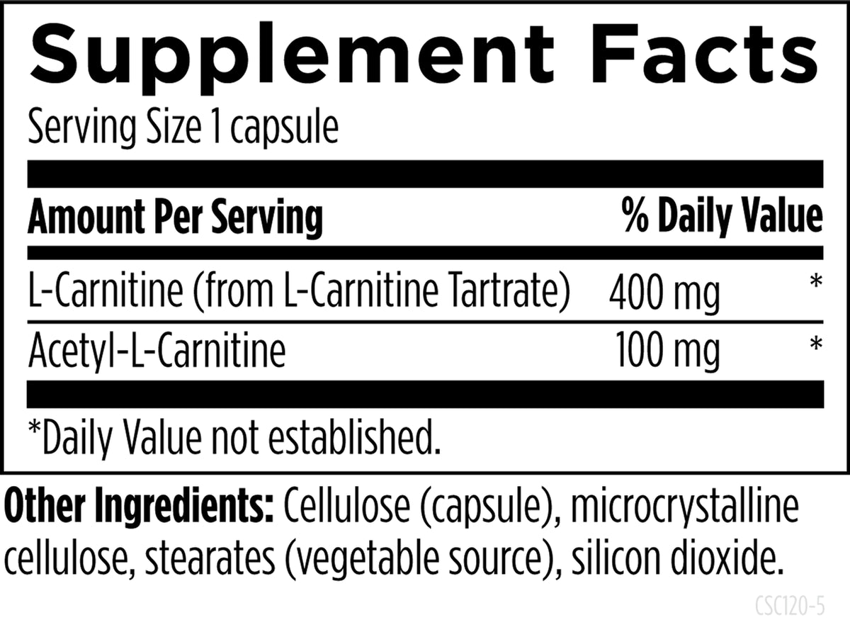 Carnitine Synergy - 120 veg caps